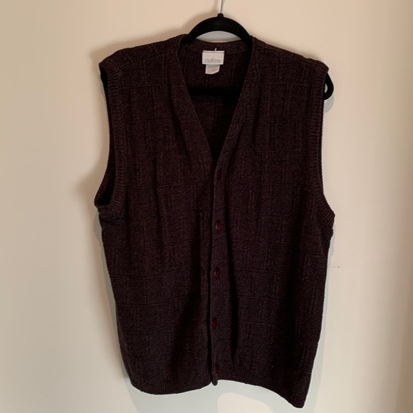 Vintage size large button up sweater vest - Picture 1 of 4